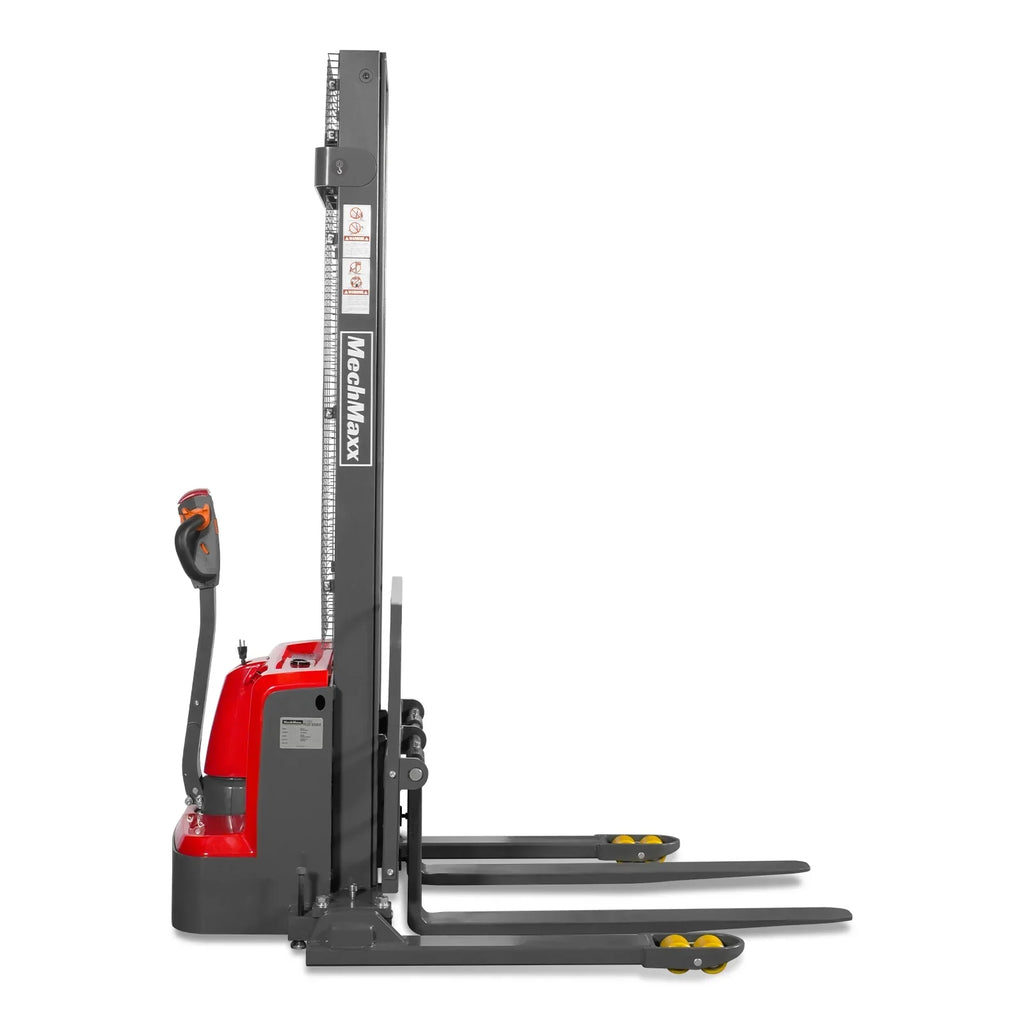 3300lbs Electric Straddle Stacker,  138" Lift,  Adjustable Legs & Forks,  F33-138SLA