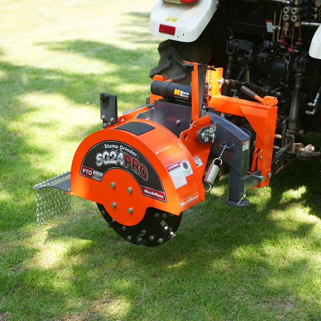 3-Point PTO Stump Grinder & Wood Chipper Bundle; SG24PRO; BX42S; Orange