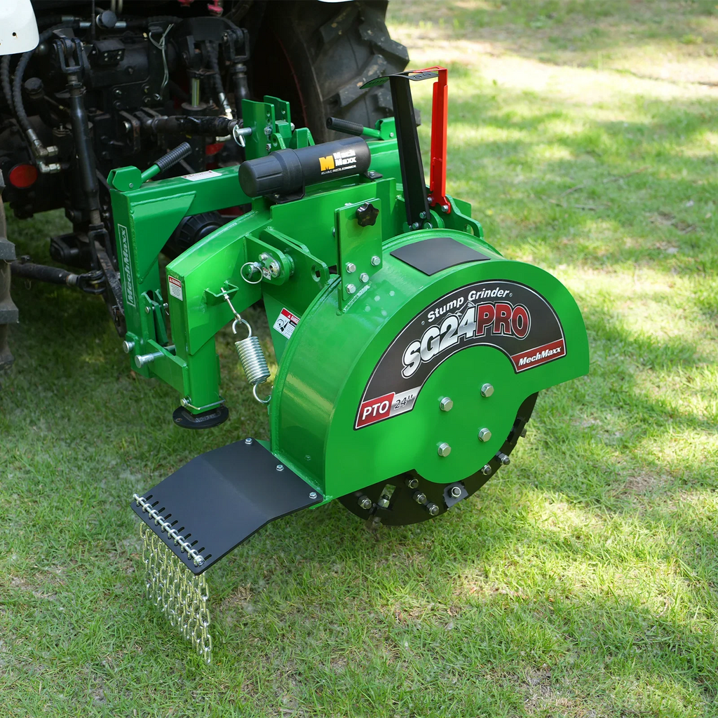 3-Point PTO Stump Grinder & Wood Chipper Bundle; SG24PRO; BX42S; Green