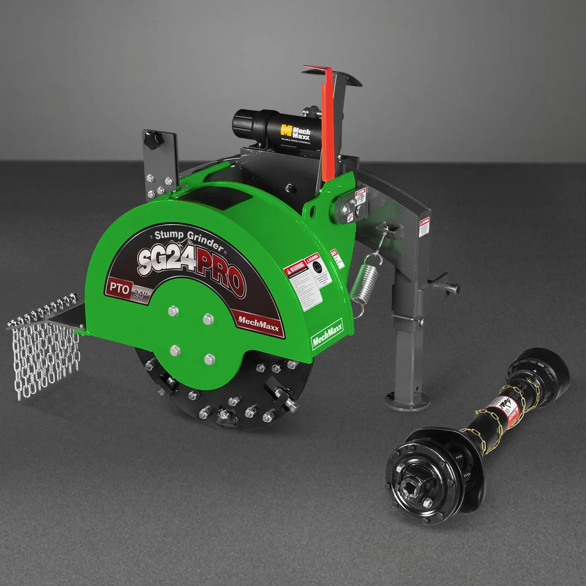 3-Point PTO Stump Grinder & Wood Chipper Bundle; SG24PRO; BX42S; Green