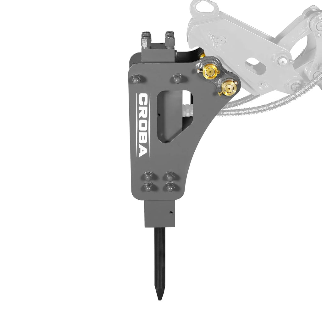 Hydraulic Breaker Hammer for Mini Compact Excavator MEC17, MEC17PRO, 360 J Impact Energy, 700-1200 Bpm (SKU: 150533; 150534）