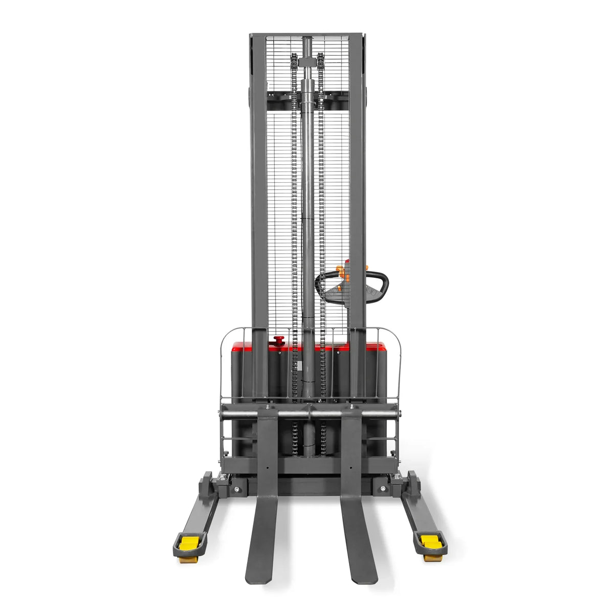 2640lbs Electric Straddle Stacker, 138" Lift,  Adjustable Legs & Forks,  F26-138SLA
