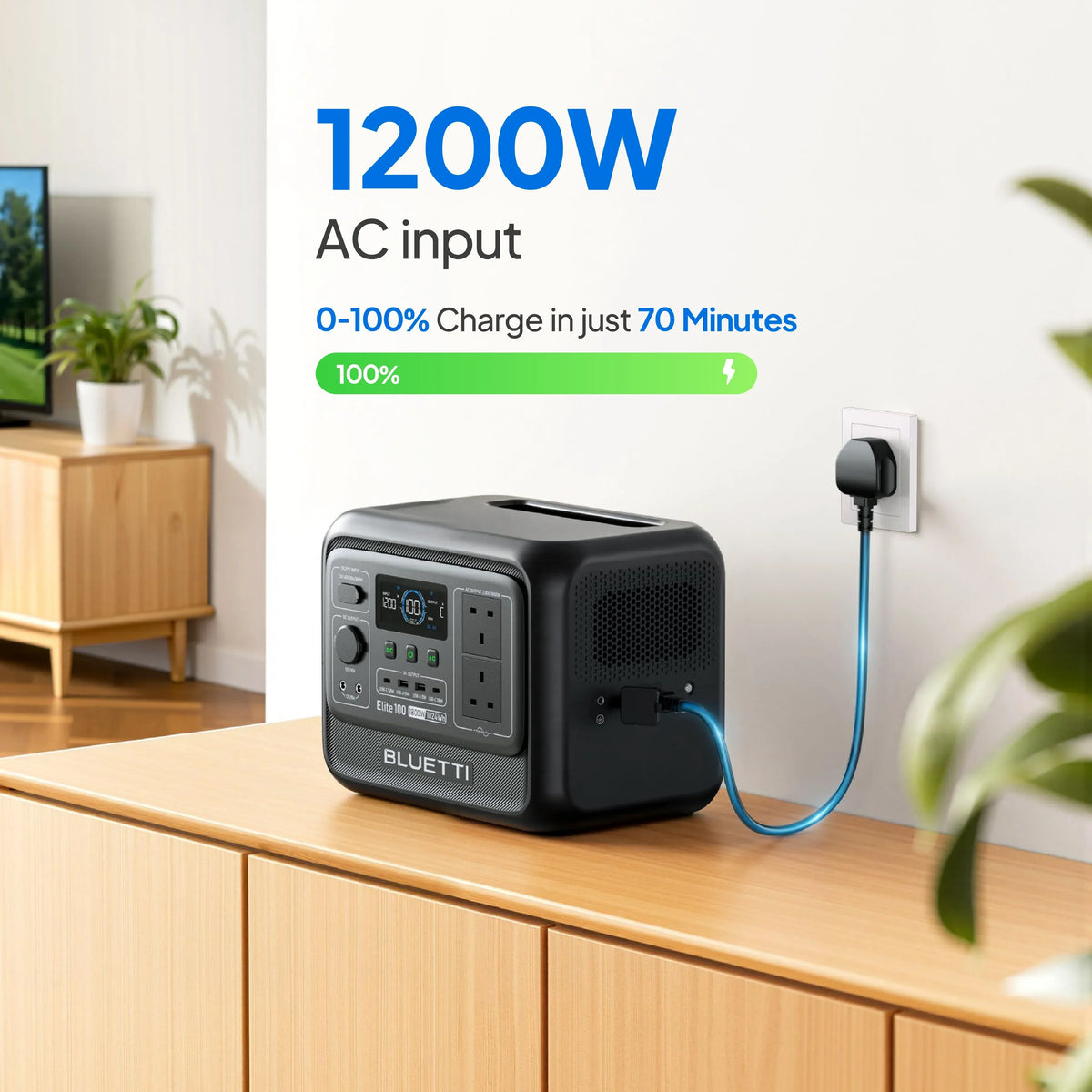 BLUETTI Elite 100 V2 Portable Power Station | 1,024Wh 1,800W