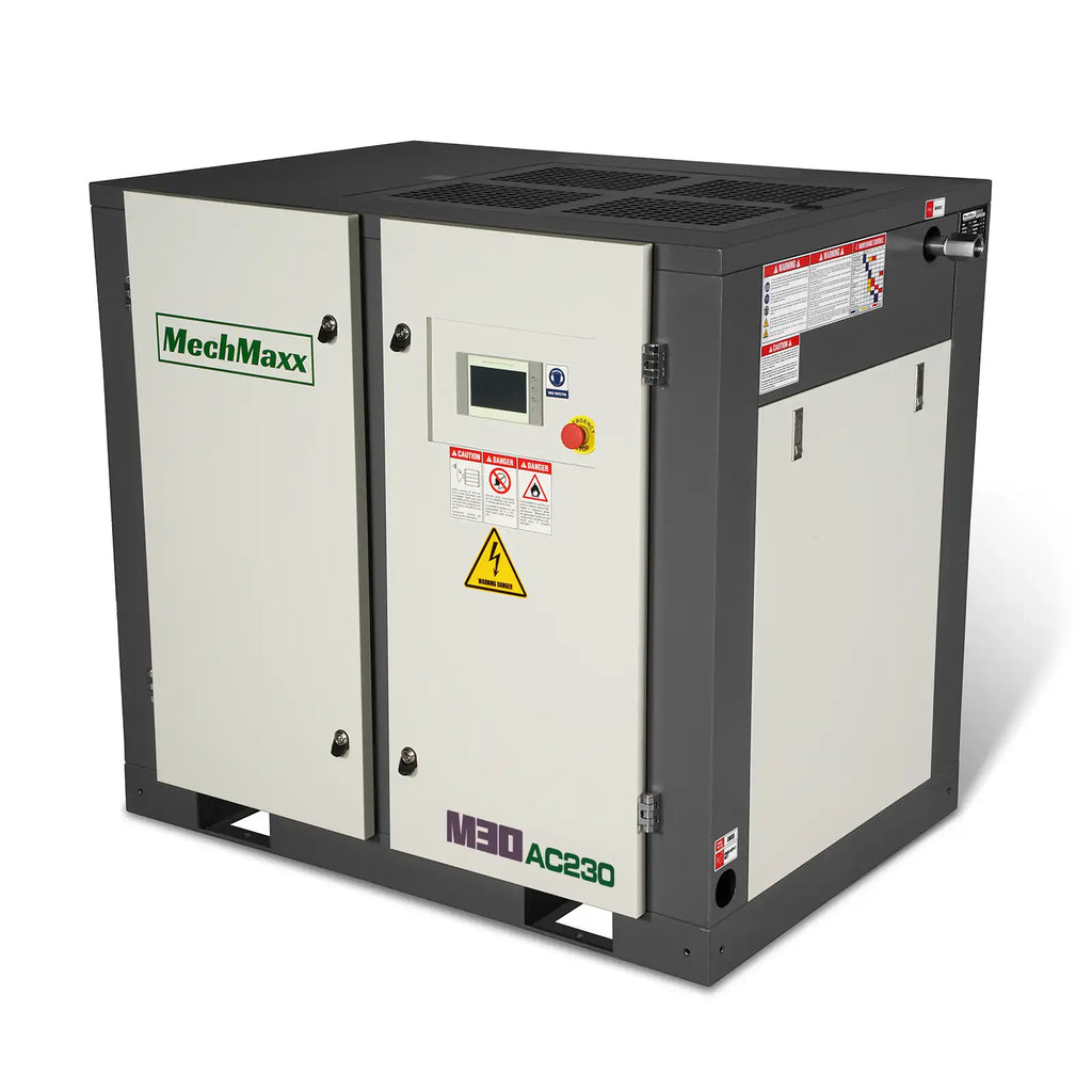 30HP Rotary Screw Air Compressor - 106 CFM,  116 PSI,  230V 3-Phase | Industrial-Grade