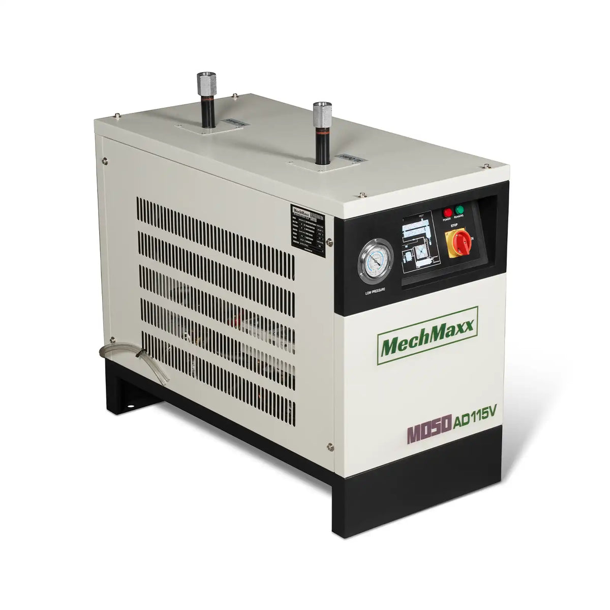 High Inlet Refrigerated Air Dryer 50 CFM, Max 176°F Inlet Temperature Compressed Air Dryer, 120V 0.6KW, 35.6°F Dew Point, Max 145 PSI, Dual Electronic & Manual Drain, Intelligent Control
