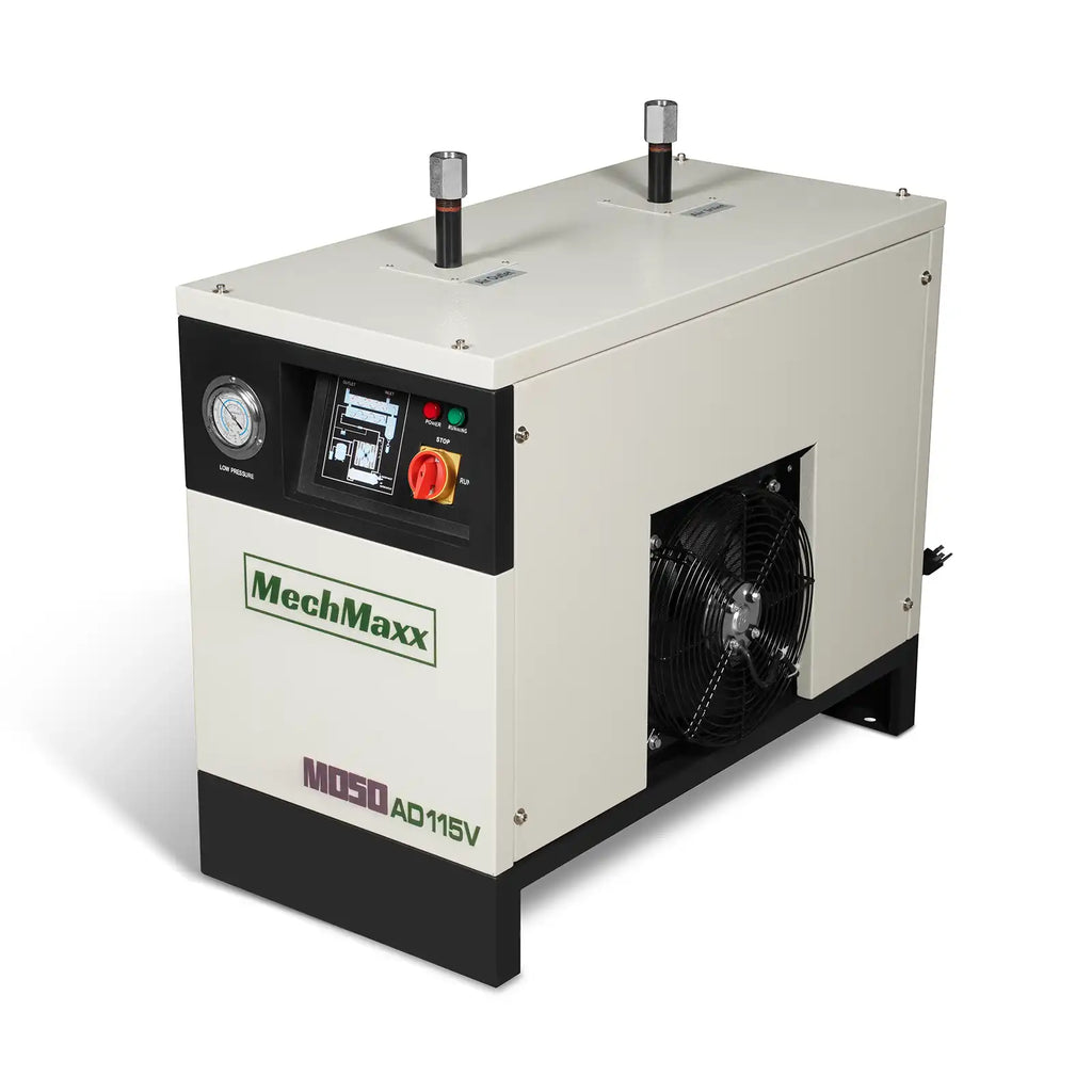 High Inlet Refrigerated Air Dryer 50 CFM, Max 176°F Inlet Temperature Compressed Air Dryer, 120V 0.6KW, 35.6°F Dew Point, Max 145 PSI, Dual Electronic & Manual Drain, Intelligent Control