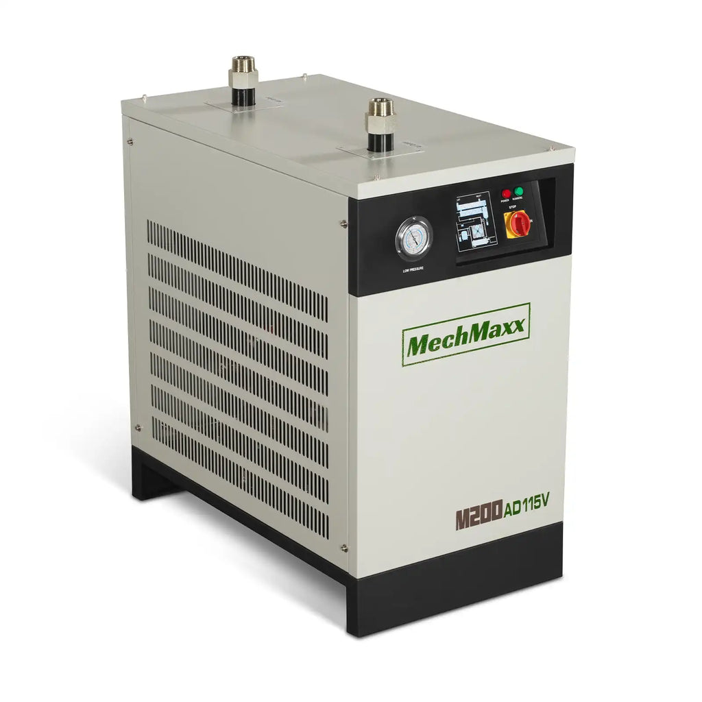 High Inlet Refrigerated Air Dryer 196 CFM, Max 176°F Inlet Temperature Compressed Air Dryer, 120V 1.2KW, 35.6°F Dew Point, Max 145 PSI, Dual Electronic & Manual Drain, Intelligent Control