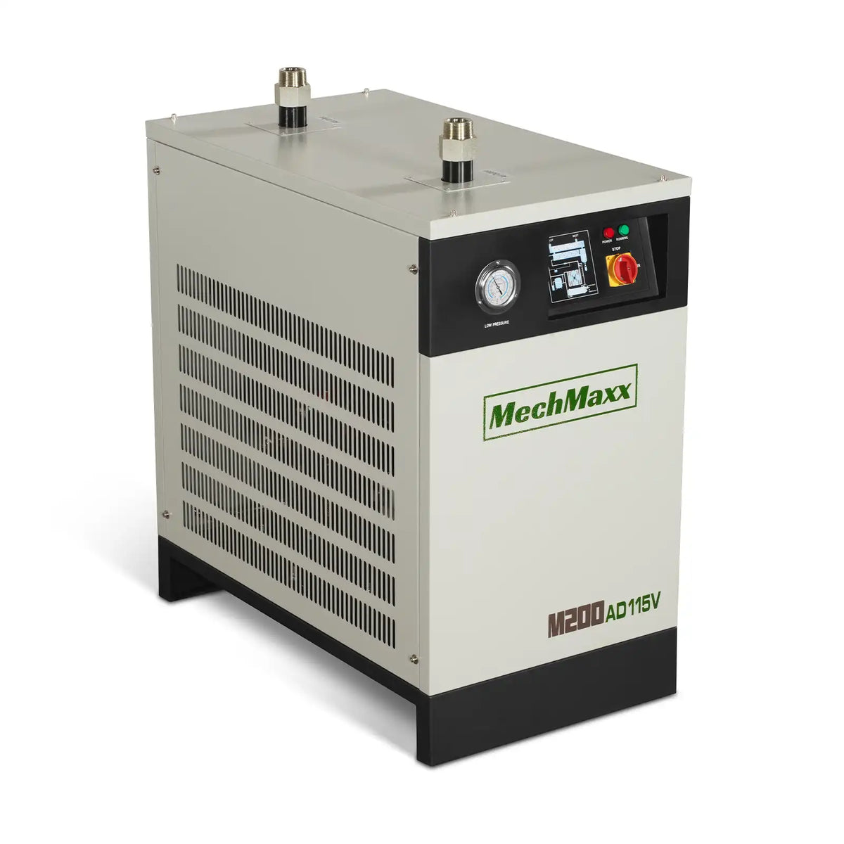 High Inlet Refrigerated Air Dryer 196 CFM, Max 176°F Inlet Temperature Compressed Air Dryer, 120V 1.2KW, 35.6°F Dew Point, Max 145 PSI, Dual Electronic & Manual Drain, Intelligent Control