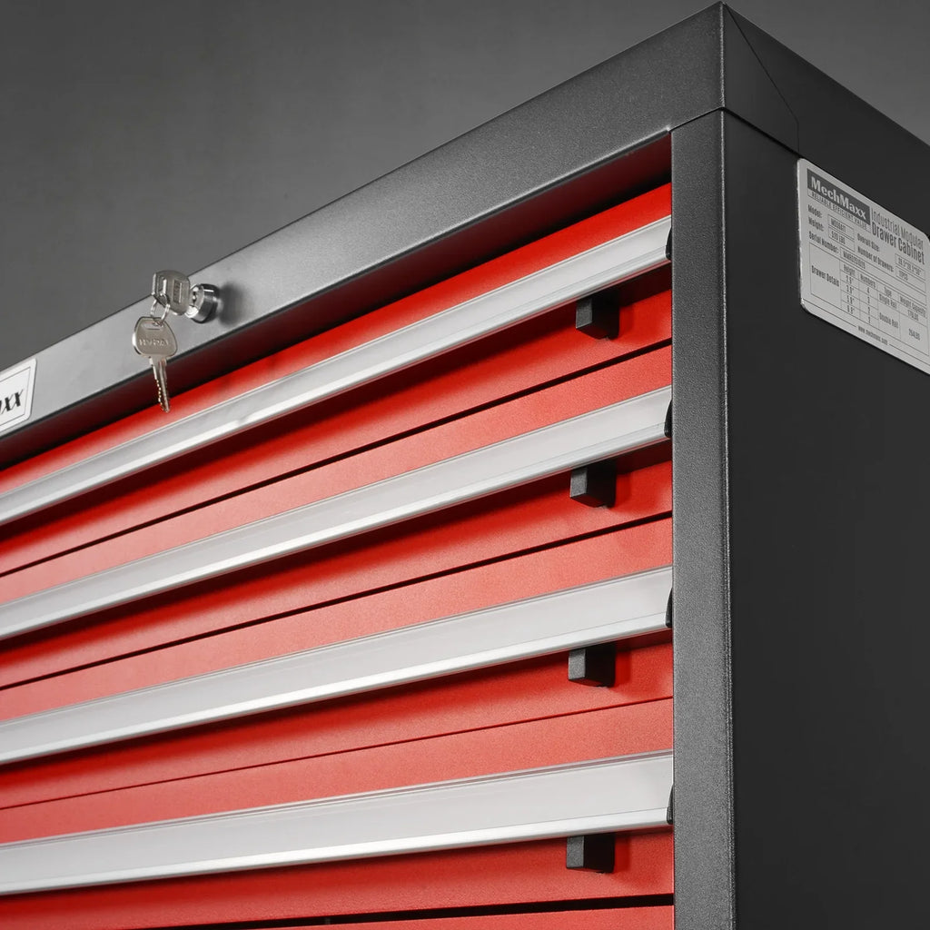 Heavy Duty Modular Drawer Cabinet - 11 Drawer,  59" H x 28.5" W x 28.5" D Tool Storage Organizer,  Steel Construction