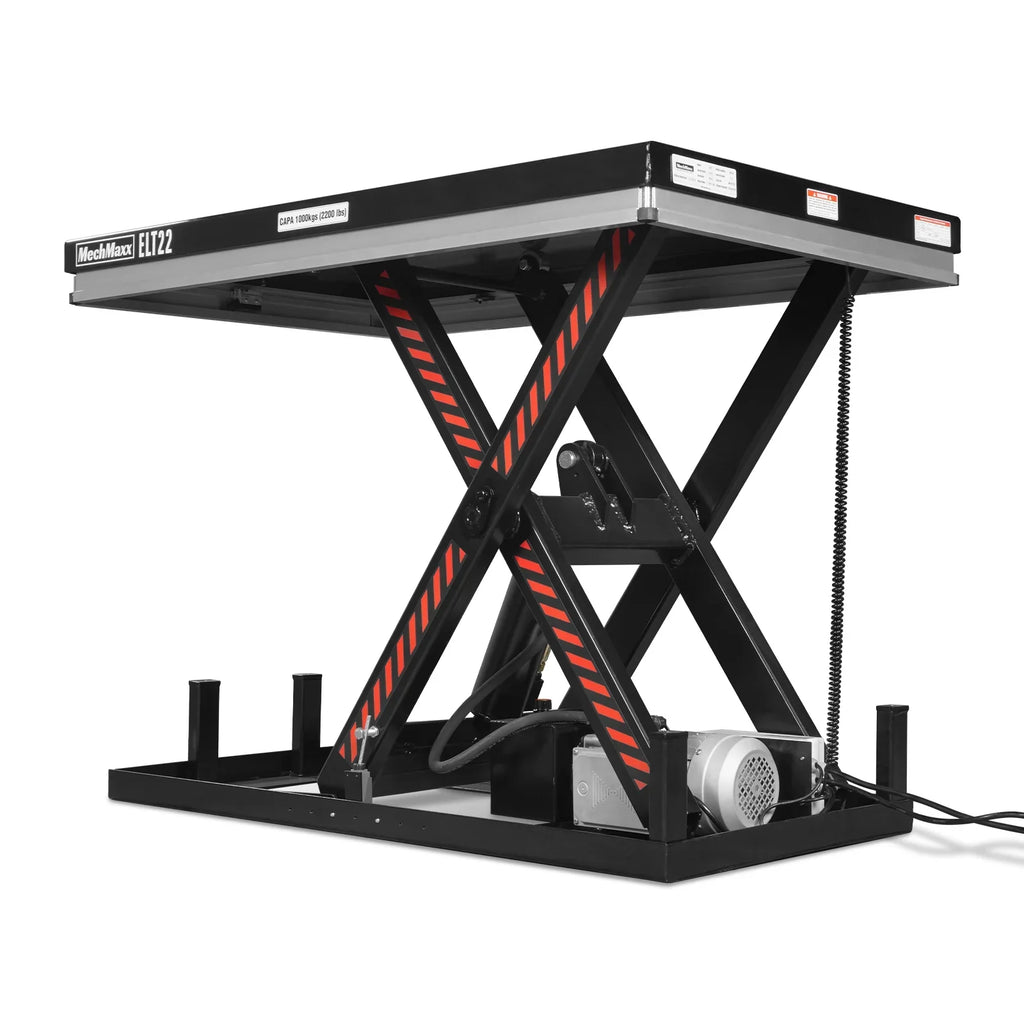2200lb Capacity Stationary Electric Hydraulic Lift Table ,  51.2" x 32.3" Platform,  39.4" Lift Height , UL Certified Motor,  ELT22