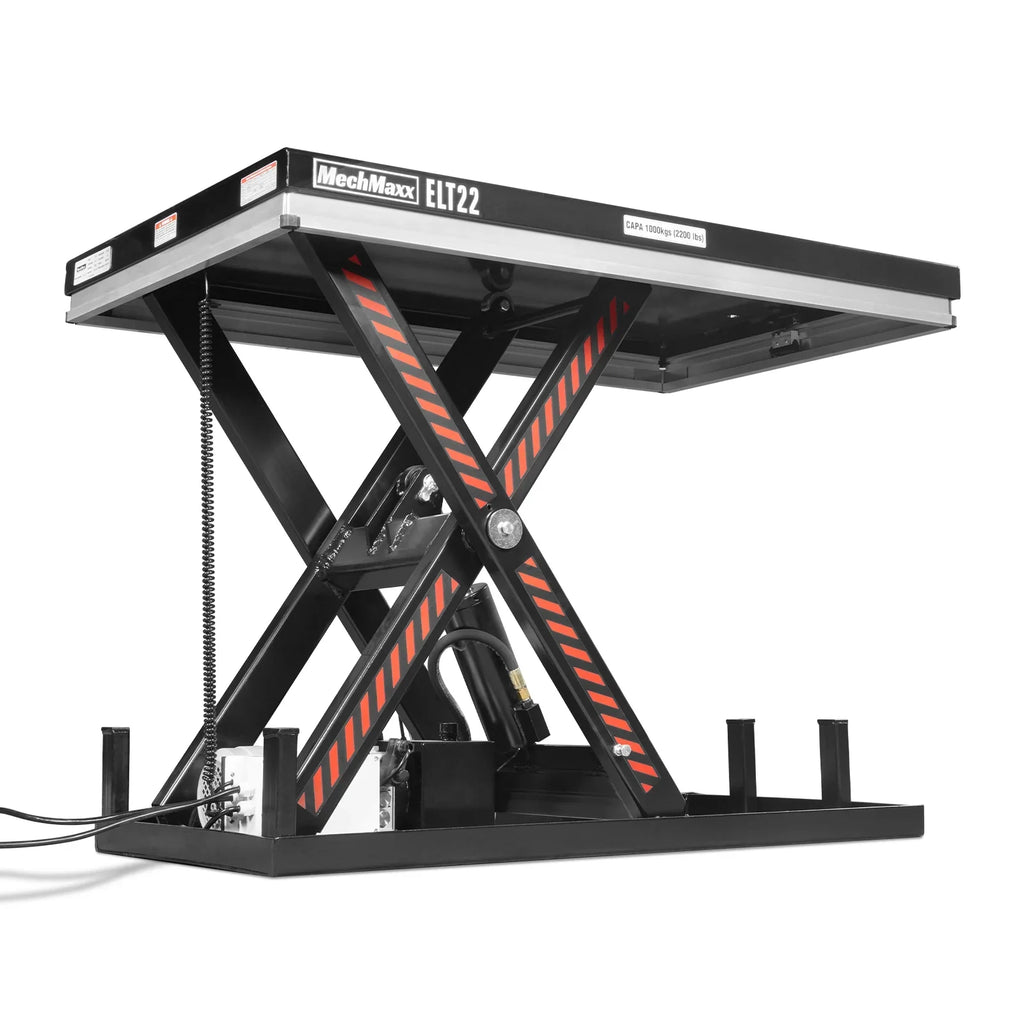 2200lb Capacity Stationary Electric Hydraulic Lift Table ,  51.2" x 32.3" Platform,  39.4" Lift Height , UL Certified Motor,  ELT22
