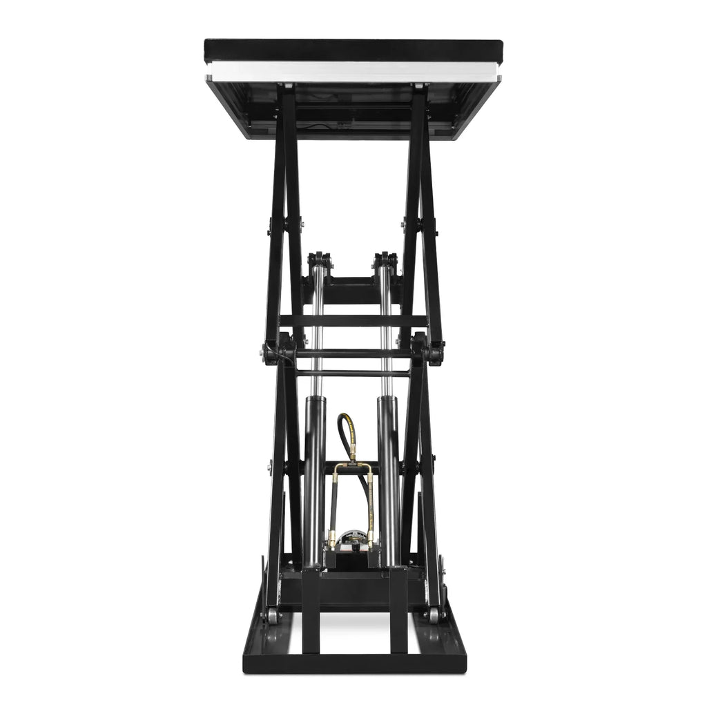 2200 lbs Capacity Stationary Electric Hydraulic Double Scissor Lift Table - 51.2" x 32.3" Platform,  70.1" Lift Height,  UL Certified Motor,  ELTD22