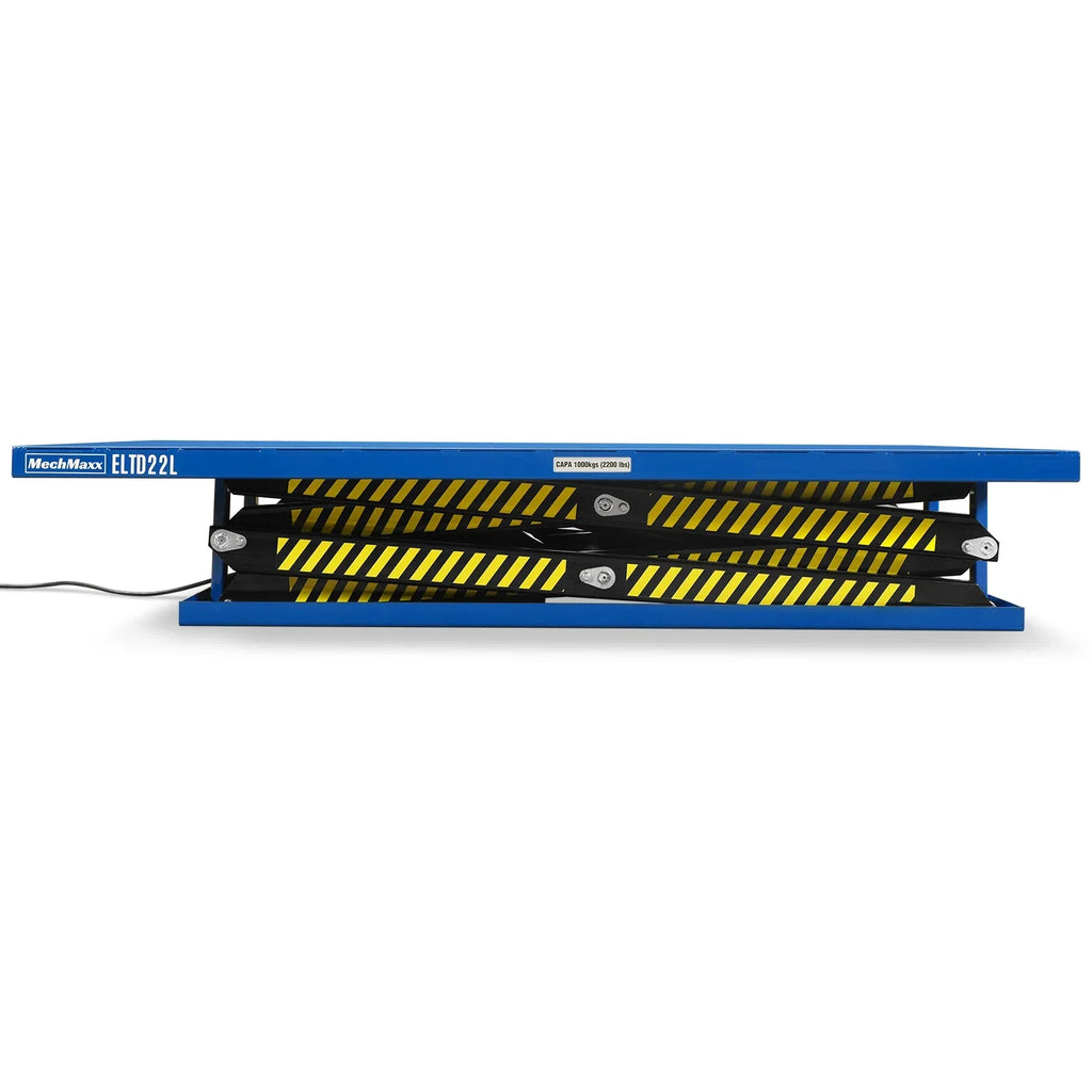 Wireless Remote Control Double Scissor Electric Hydraulic Lift Table, 2200lb Capacity, 86.6" x 51.2" Large Platform, 102.4" Lift Height, ELTD22L
