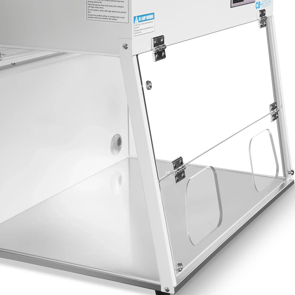 31.9" Wide CB-80Slim Desktop Vertical Laminar Flow Clean Bench with HEPA Filtration & UV Sterilization | ISO Class 5