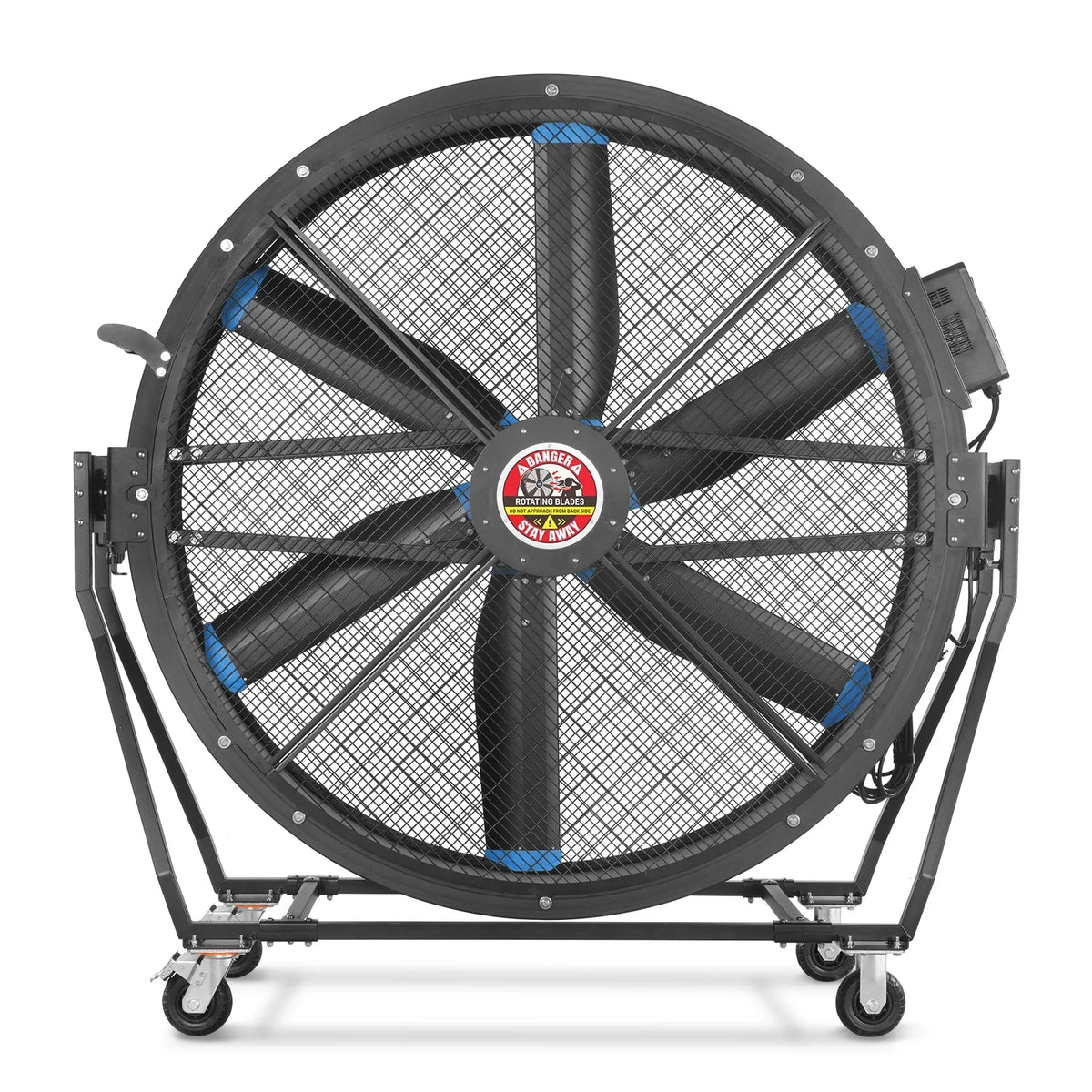 59" Portable Industrial Fan with Variable High-Efficiency PMSM Motor,Tiltable Mobile High Volume Floor Fan for Warehouse,Workshop & Gym