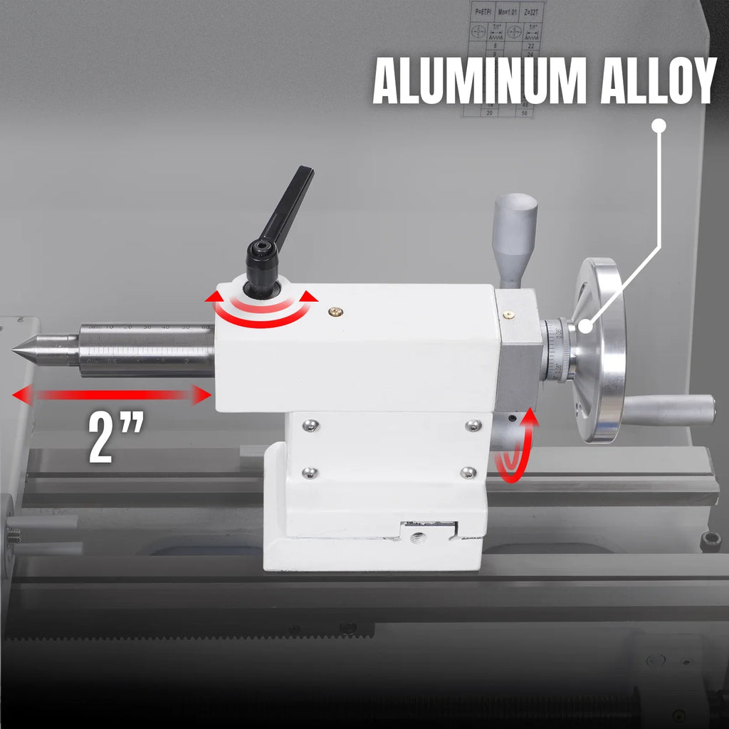 1.5 HP 10'' x 30'' Combination Lathe Milling Drilling Machine, 1.5'' Spindle Bore, 0-2000 RPM Variable Speed, High Precision Benchtop Lathe for Metalworking – Without Stand 1030VC