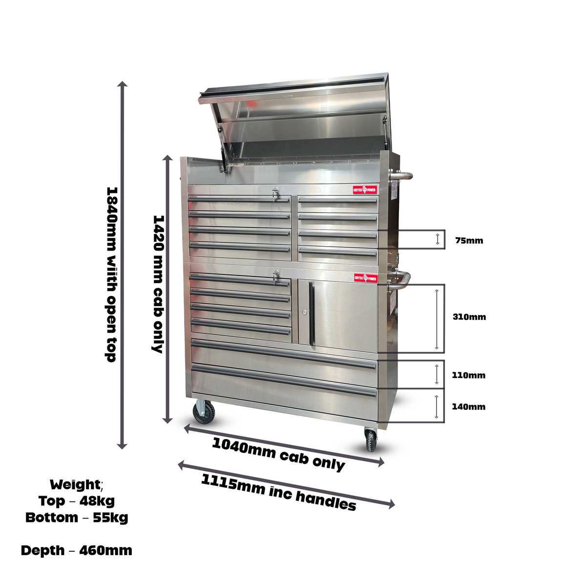 *COLLECTION ONLY* 41" Stainless Steel | 14 Drawer | Tool Cabinet
