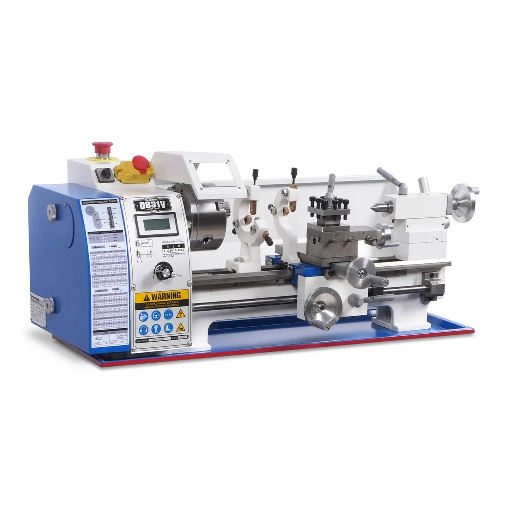 1.5‘’ Spindle Bore Metal Lathe Machine 8'' x 16''  0-2500 RPM Variable Speed Metal Working Machine Small Lathe without Stand 0831V (3.0)