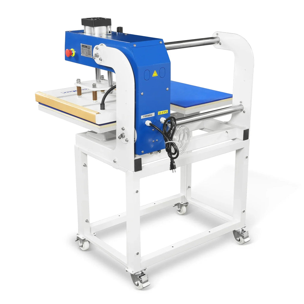 16x24 Inch Commercial Pneumatic Dual Platen Heat Press - Auto Lift Digital Sublimation Transfer Machine with Full Touch LCD Screen & AIRTAC Pneumatic Parts (110V 2.2HP)