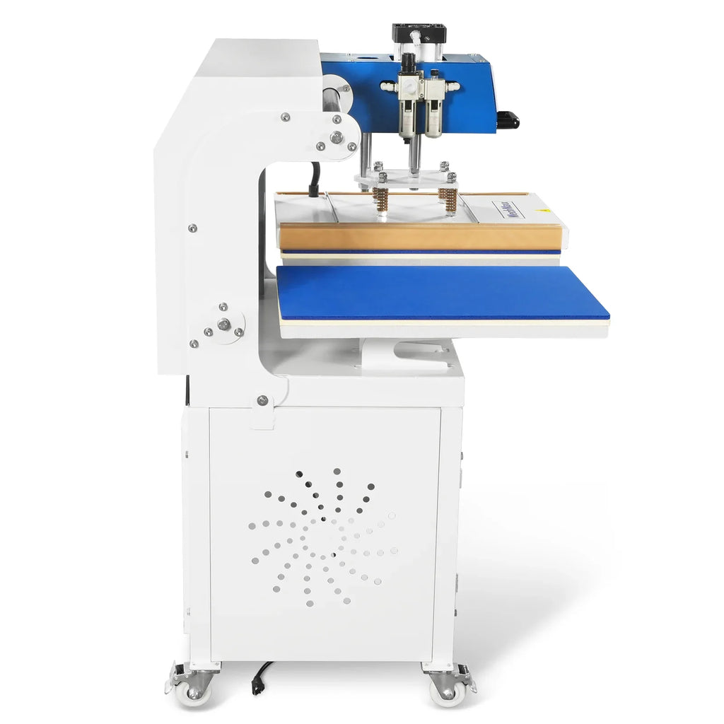 16x24 Inch Commercial Pneumatic Dual Platen Heat Press - Auto Lift Sublimation Transfer Machine with Storage Base Cabinet (110V 1650W)