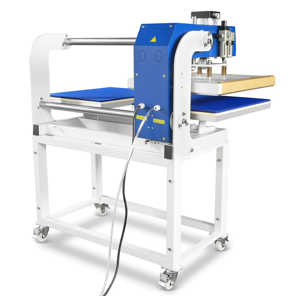 20x24 Inch (50x60cm) Commercial Pneumatic Dual Platen Heat Press Auto Lift Sublimation Transfer Machine with AIRTAC Pneumatic Components (110V 4HP)