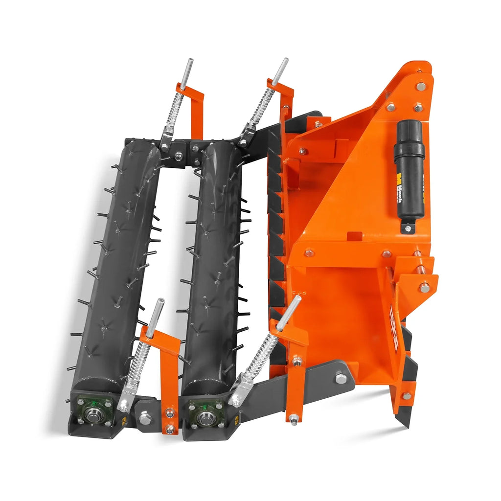 60" Heavy Duty Soil Pulverizer,  Double Spiked Roller,  21 Shanks,  Category 1 and 2,  3 Point Hitch Tractor Attachment,  TSP60D
