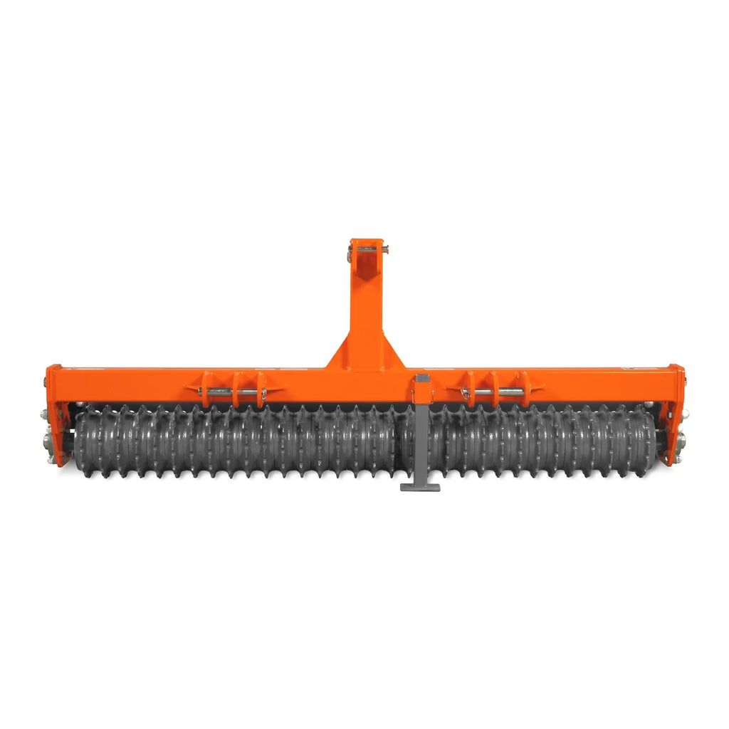 72" Cultipacker with 32 Ductile Iron Wheels,  Scraper Bar Included,  Category 1 and 2,  3 Point Hitch Tractor Attachment,  TCP1072