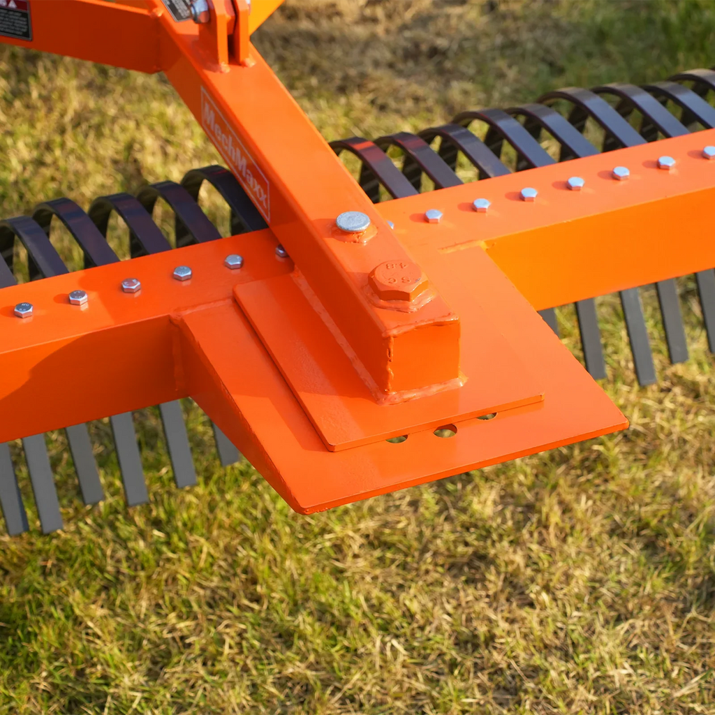 72" Landscape Rake with 36 Tines 3 Point Hitch Tractor Attachment,  LR72