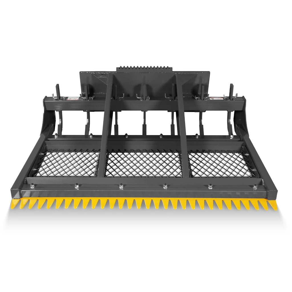 72" Skid Steer Land Plane with 7 Adjustable Scarifier Shanks, Removable Sift Screen and Bolt-On Cutting Blades, SSLP72