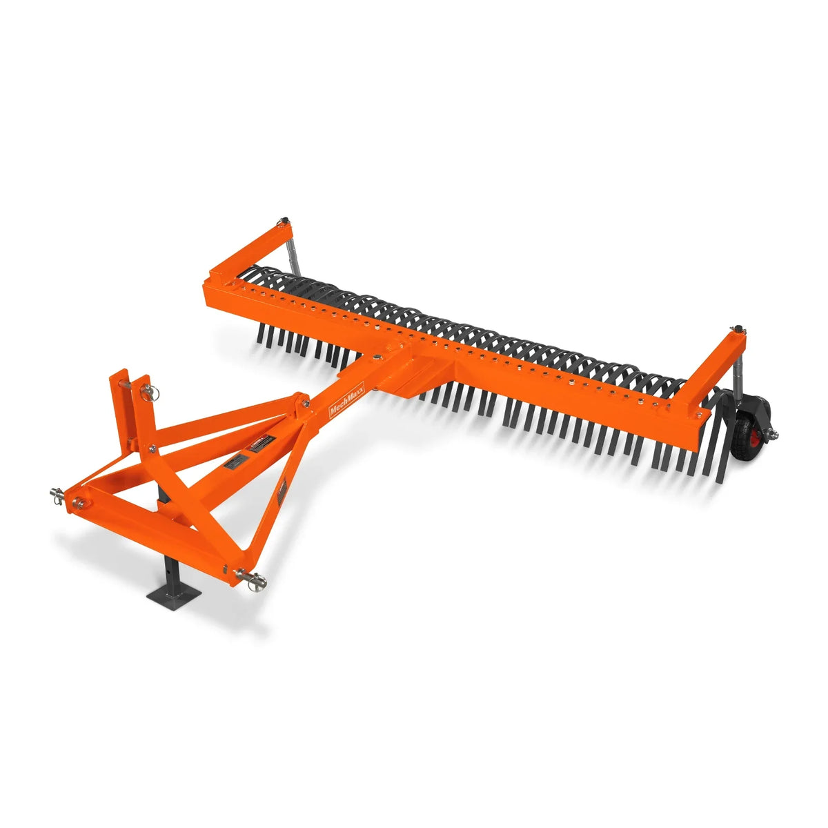 84" Landscape Rake with Bolt-On Wheels & 42 Tines 3 Point Hitch Tractor Attachment,  LR84W
