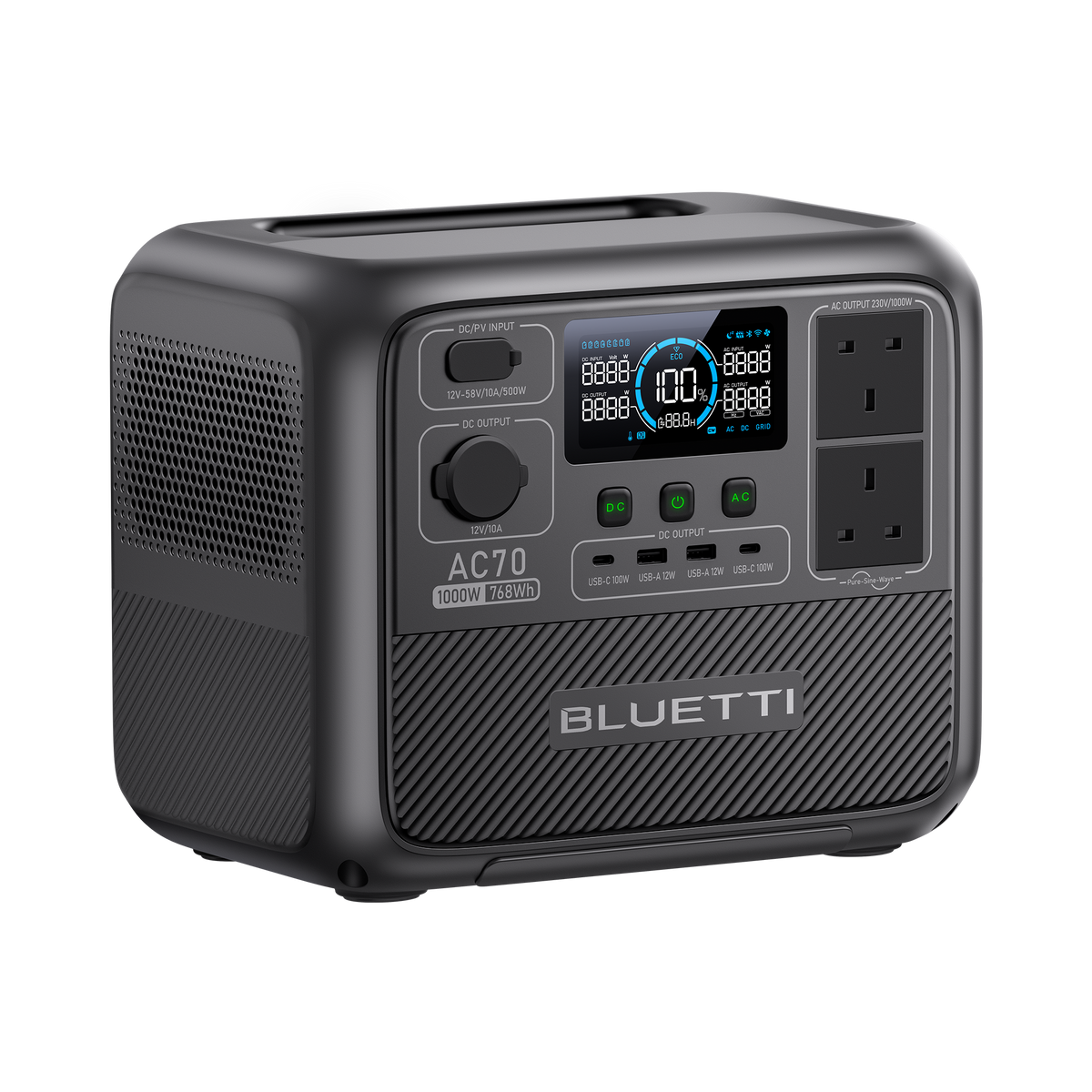 BLUETTI AC70 Portable Power Station | 1,000W 768Wh