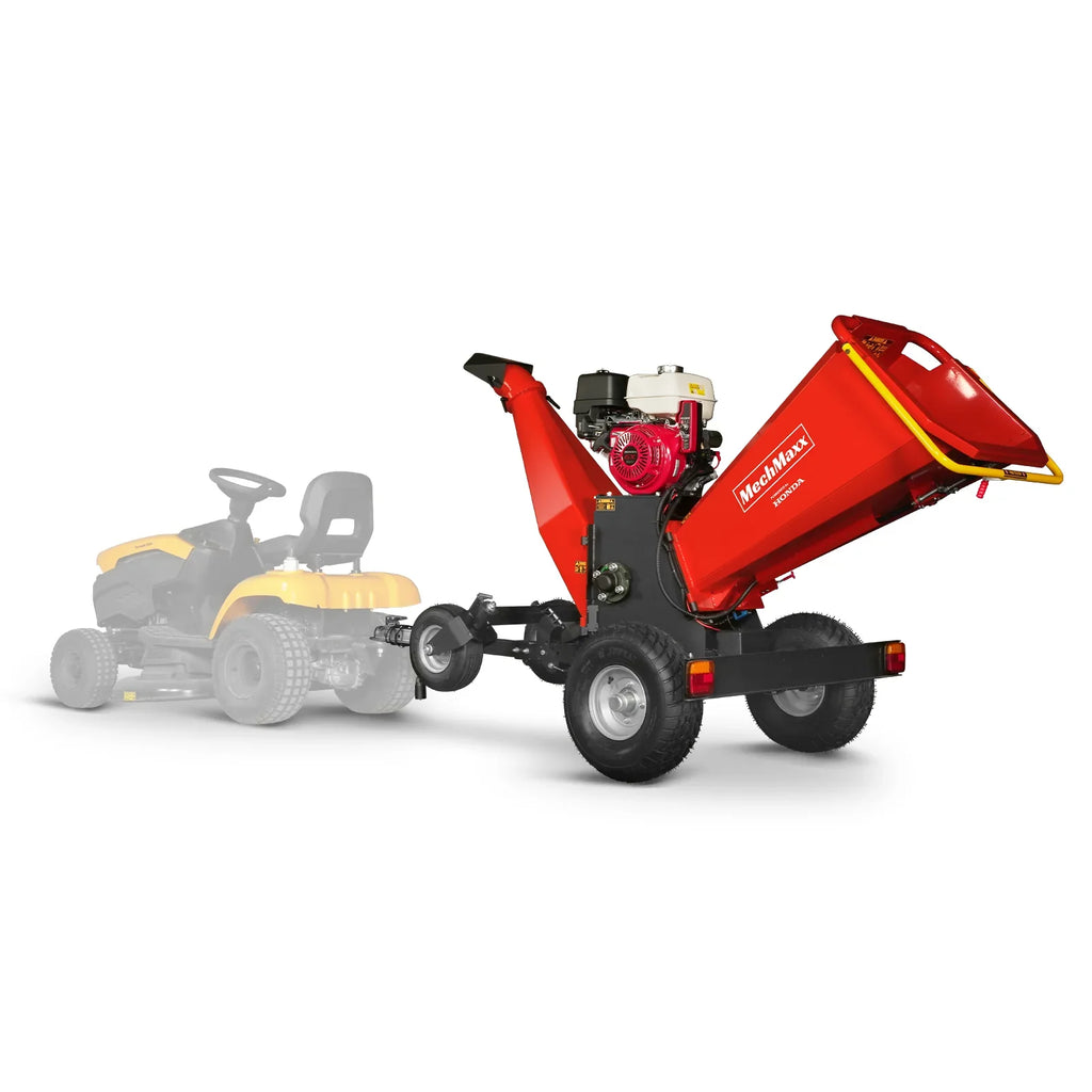 6 inch HONDA E-Start Gasoline Engine Powered 4 - Wheel Drum Wood Chipper with Taillight ,  B150
