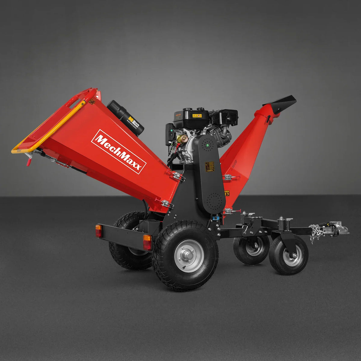 6 inch ZONSEN E-Start 420cc 15hp Gas Powered 4 - Wheel Drum Wood Chipper with Taillight ,  B150