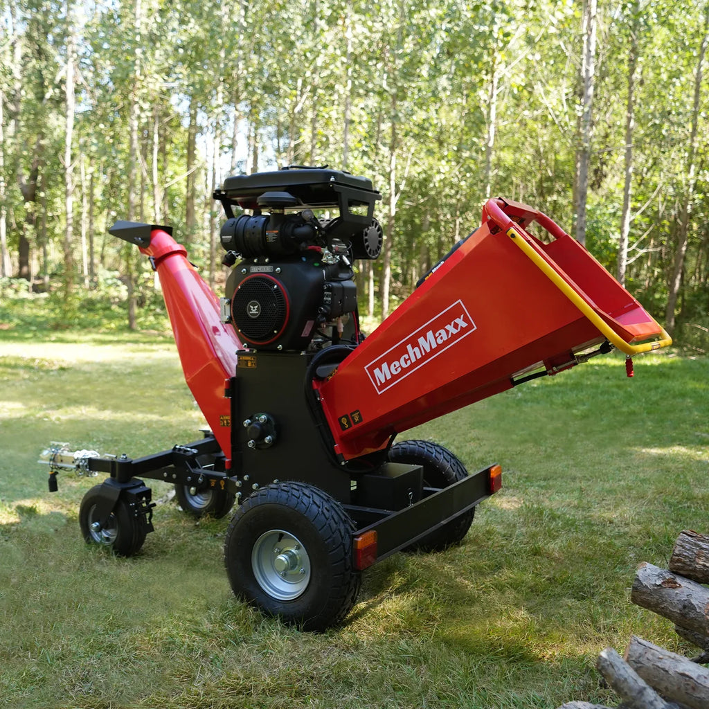 3-Point PTO Stump Grinder & 8 inch ZONSEN E-Start 1000cc 35hp Gas Powered Wood Chipper Bundle, SG24 & B200