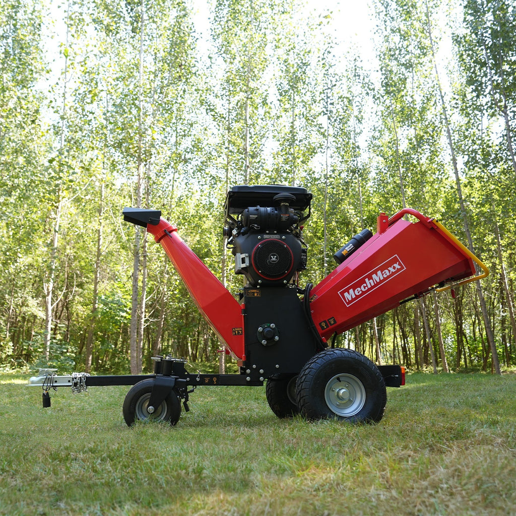 3-Point PTO Stump Grinder & 8 inch ZONSEN E-Start 1000cc 35hp Gas Powered Wood Chipper Bundle, SG24 & B200