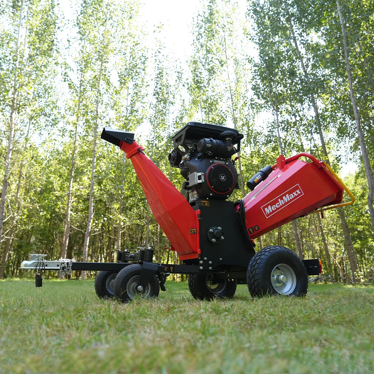 3-Point PTO Stump Grinder & 8 inch ZONSEN E-Start 1000cc 35hp Gas Powered Wood Chipper Bundle, SG24 & B200