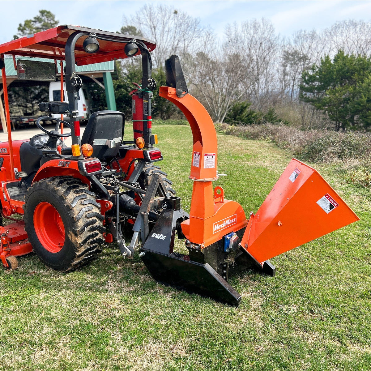 3-Point PTO Stump Grinder & Wood Chipper Bundle; SG24PRO; BX42S; Orange