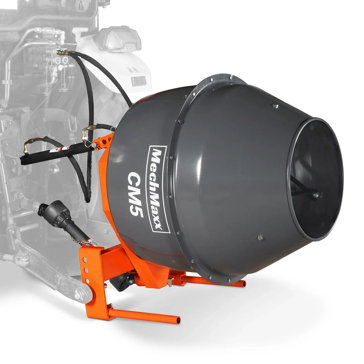 5 Cu-Ft 3-Point Hitch Cement Mixer, PTO Shaft Included, Category 1 & 2 Hookup