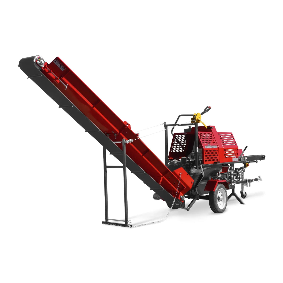 Honda GX390 Engine Firewood Log Splitter Processor with Conveyor,  20ton Splitting Force 22.5" x 15" Log Capacity,  18" Chainsaw,  HLS20