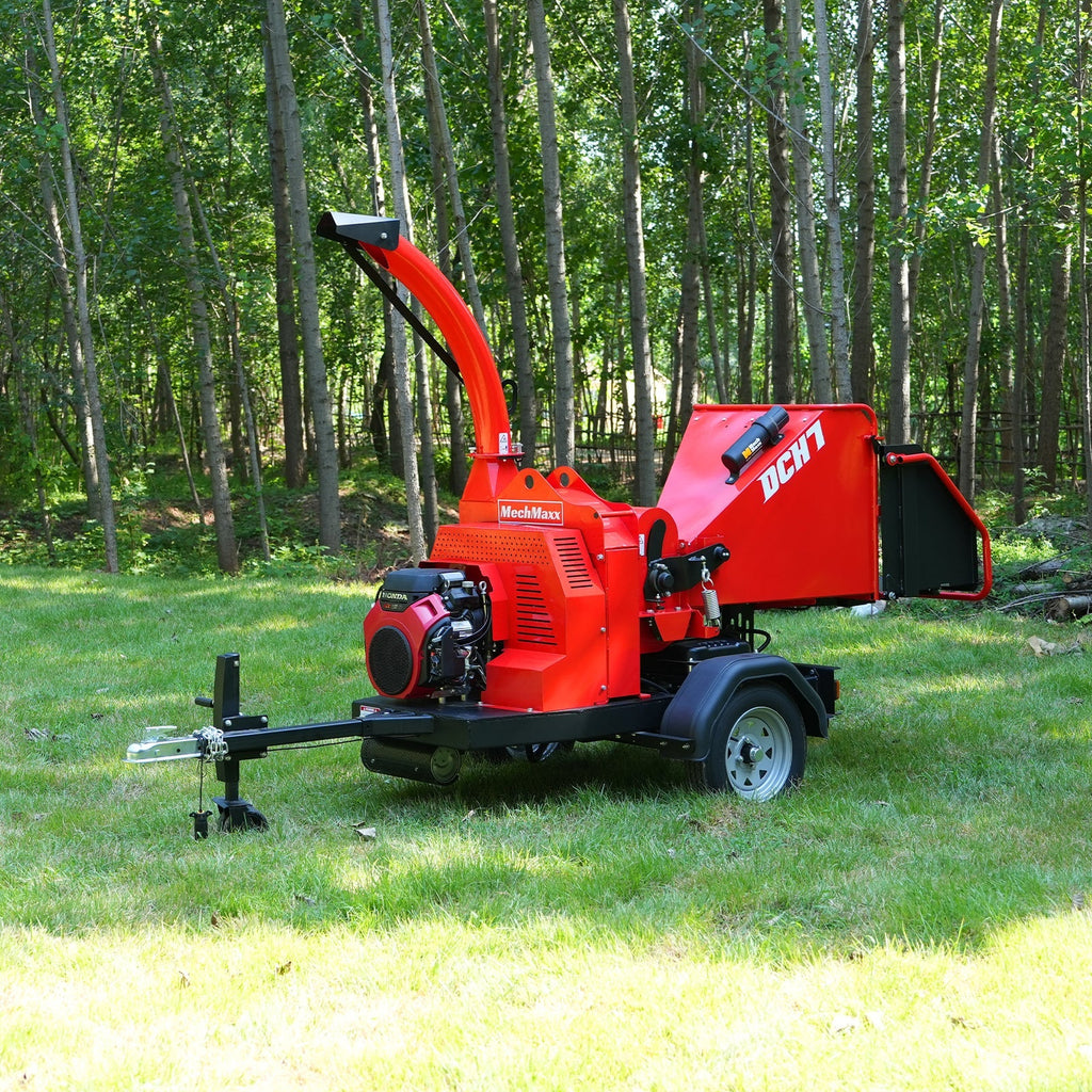HONDA GX690 22HP 688cc Twin Cylinder Gasoline Engine Powered 7" Hydraulic Feeding Commerical Wood Chipper,  DCH7