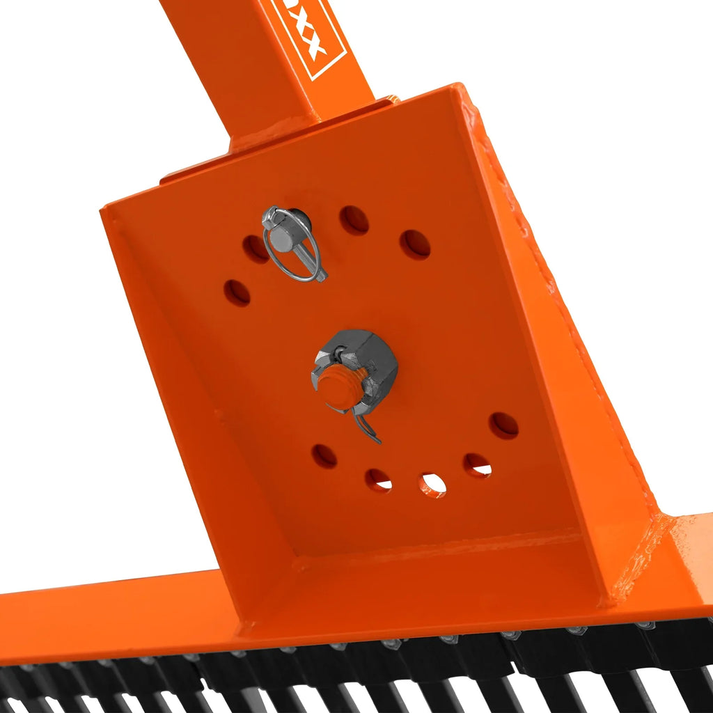 72" Landscape Rake with Bolt-On Wheels & 36 Tines 3 Point Hitch Tractor Attachment, LR72W