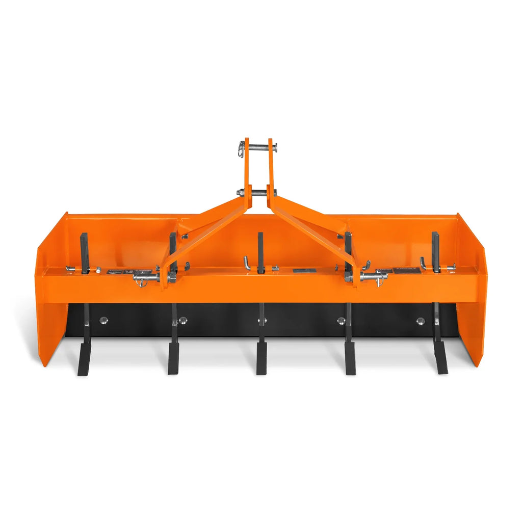 60" Box Blade Scraper with 5 Shanks 3 Point Hitch Tractor Attachment,  BB60