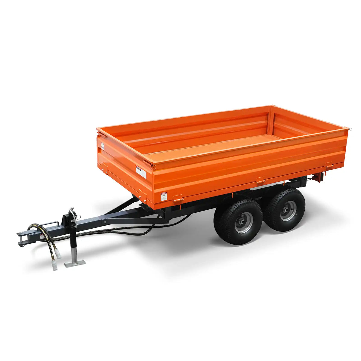 3-Point PTO Stump Grinder & 2-Ton Heavy-Duty Dump Trailer Bundle, SG24 & DT4X8
