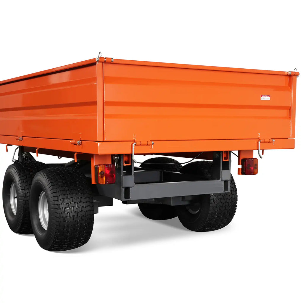 3-Point PTO Stump Grinder & 2-Ton Heavy-Duty Dump Trailer Bundle, SG24 & DT4X8