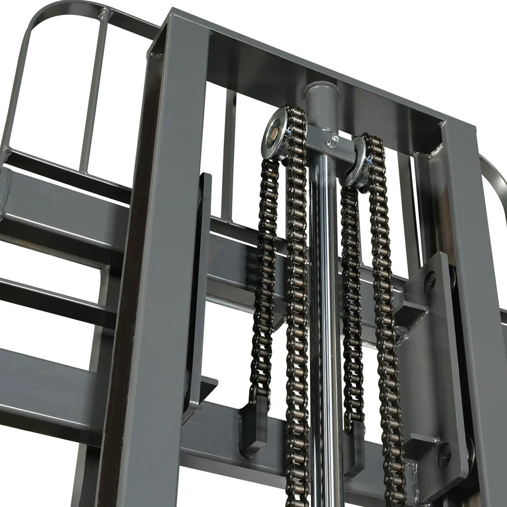 2640lbs Electric Straddle Stacker, 138" Lift,  Adjustable Legs & Forks,  F26-138SLA