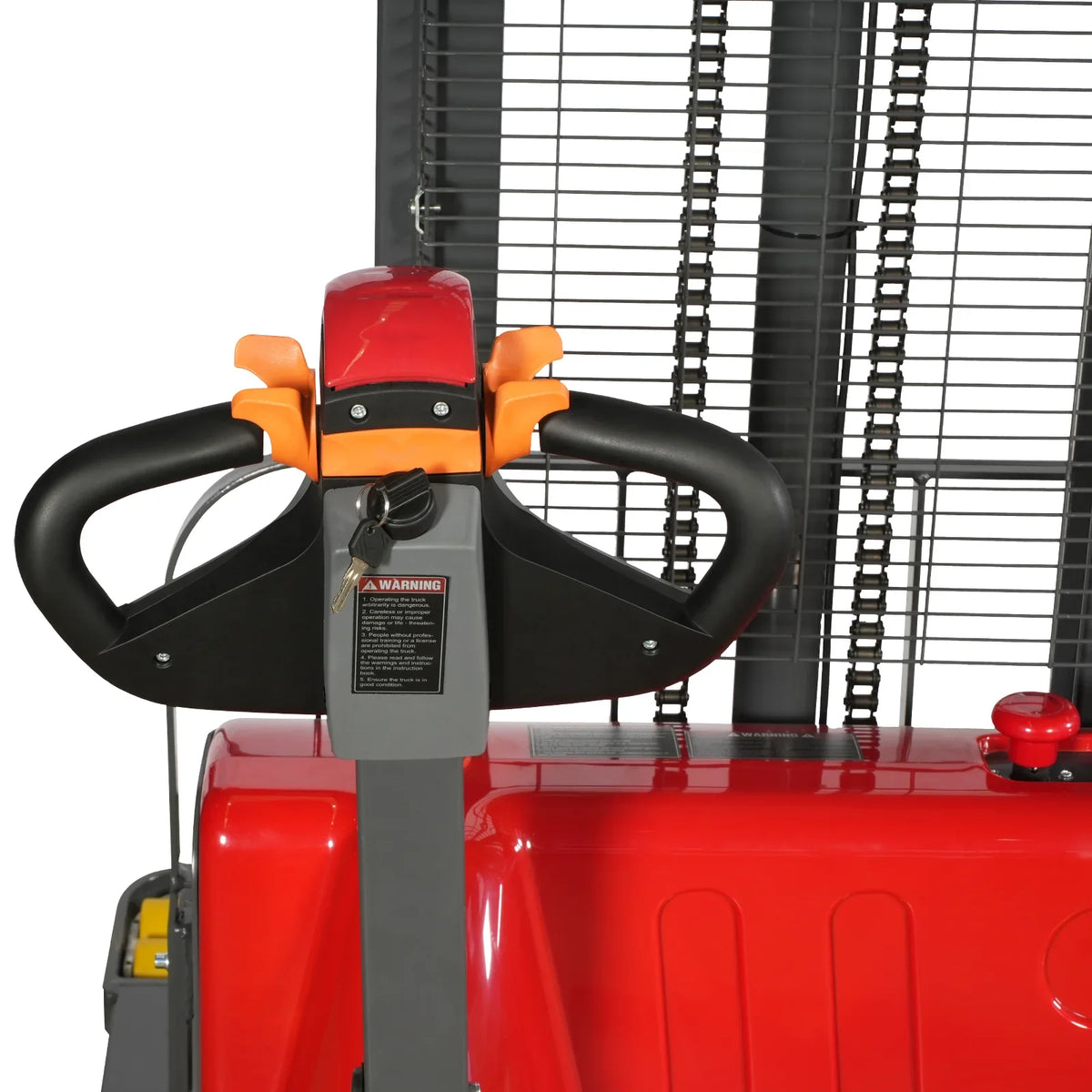 2640lbs Lithium-ion Electric Straddle Stacker,  138" Lift,  Adjustable Legs & Forks,  F26-138S