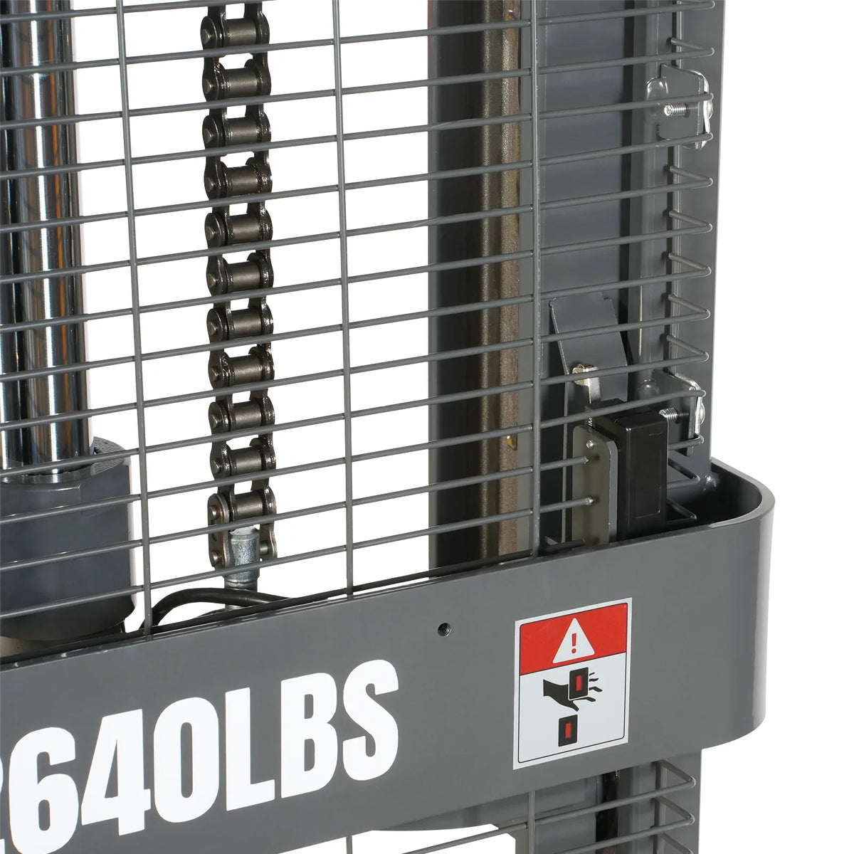 2640lbs Lithium-ion Electric Straddle Stacker,  138" Lift,  Adjustable Legs & Forks,  F26-138S