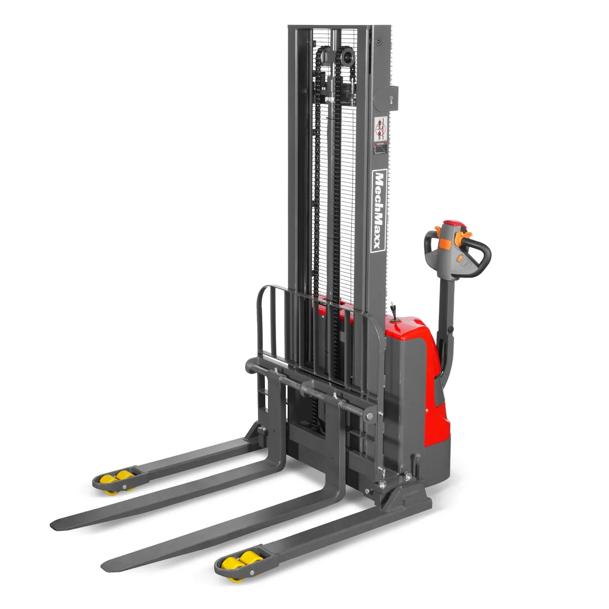 2640lbs Lithium-ion Electric Straddle Stacker,  118" Lift,  Adjustable Legs & Forks,  F26-118S