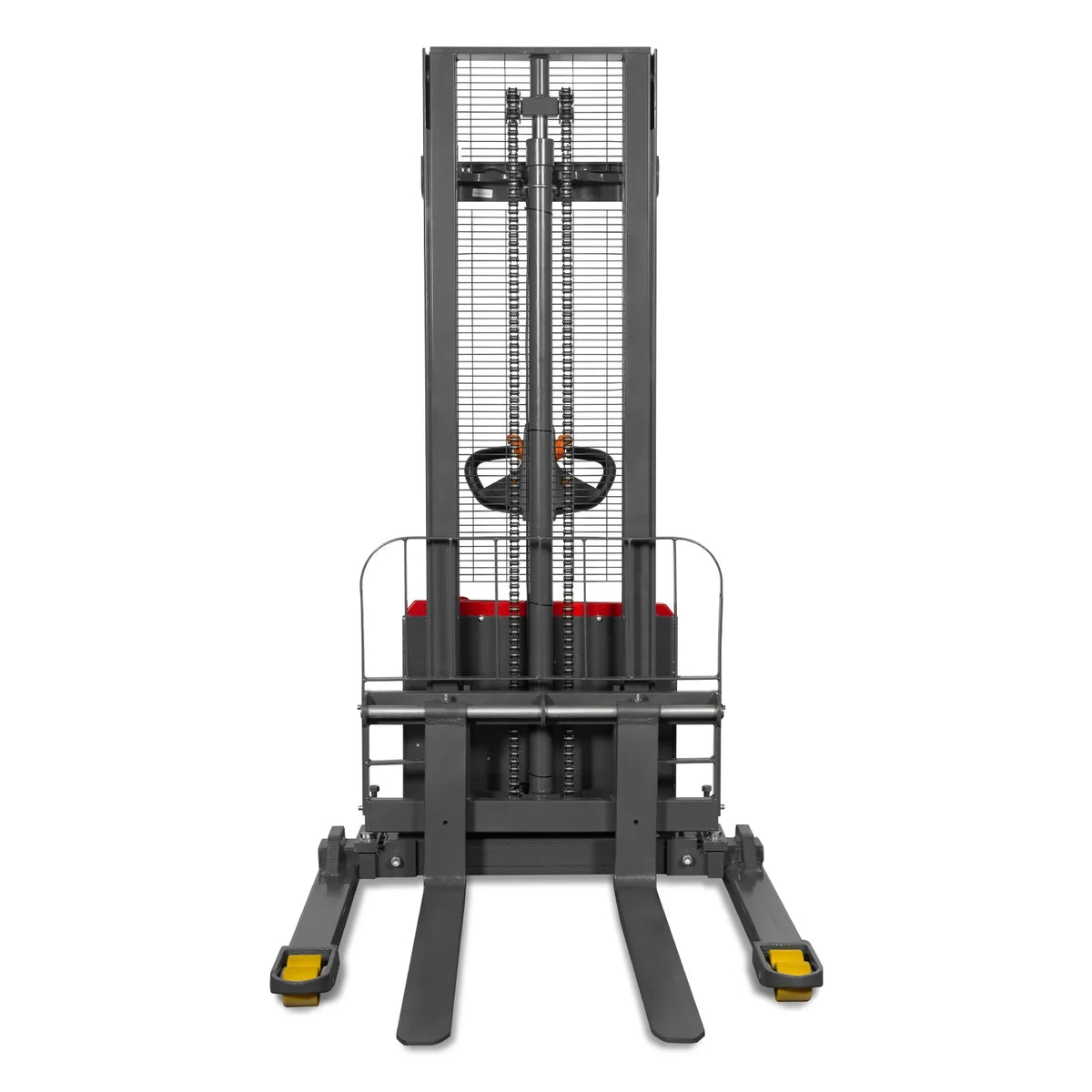 3300lbs Lithium-ion Electric Straddle Stacker,  118" Lift,  Adjustable Legs & Forks,  F33-118S