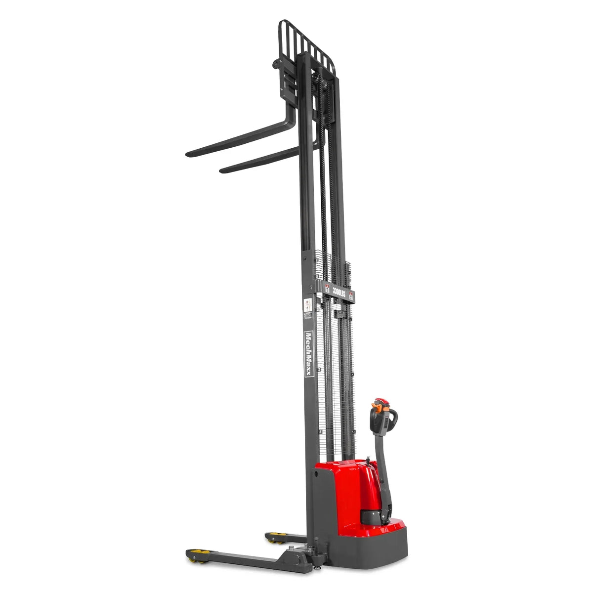 3300lbs Lithium-ion Electric Straddle Stacker,  138" Lift,  Adjustable Legs & Forks,  F33-138S